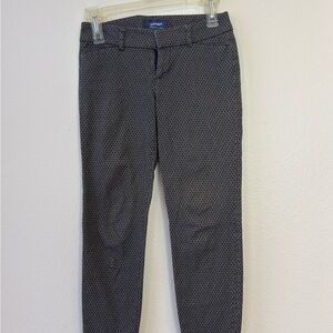 Old Navy Black and Gray Patterned Pants